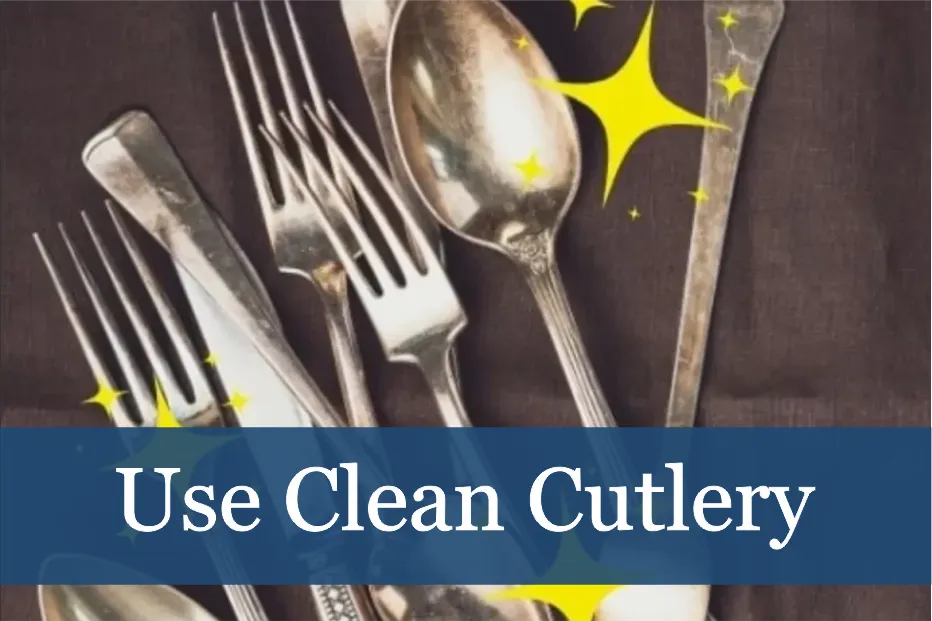 Use clean cutlery